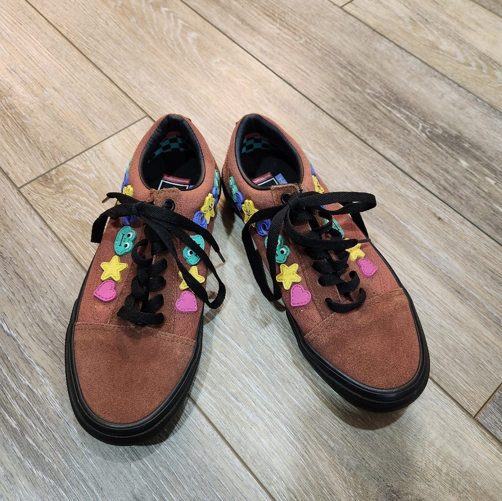 Vans Skate Old Skool Frog Skateboard Brown Black Shoes size 6